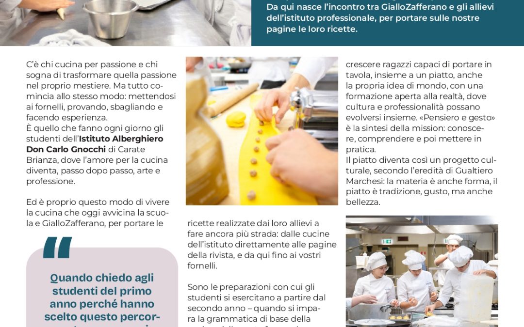 Le ricette dell’Alberghiero nelle edicole di tutta Italia: ogni mese sulle pagine di GialloZafferano