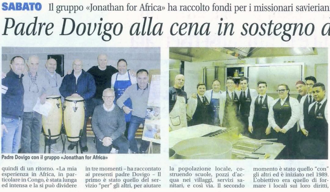 Cena del gruppo “Jonathan for Africa”