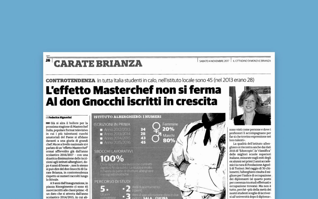 L’effetto Masterchef non si ferma – al Don Gnocchi iscritti in crescita