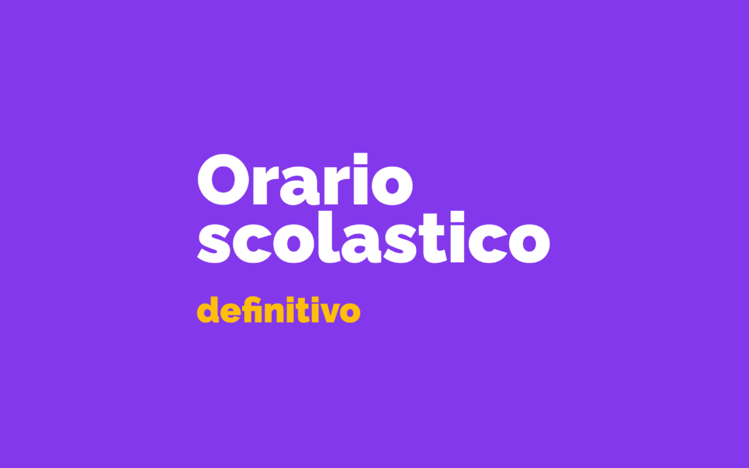 Orario scolastico 2024-25/ definitivo
