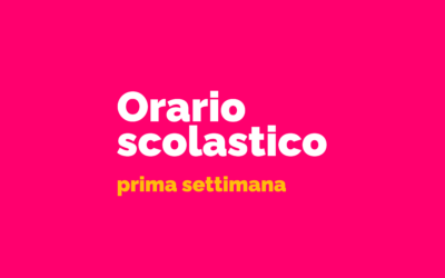 Orario scolastico 2024-25 / prima settimana