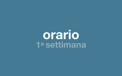 Orario Scolastico 2019-20 (prima settimana)