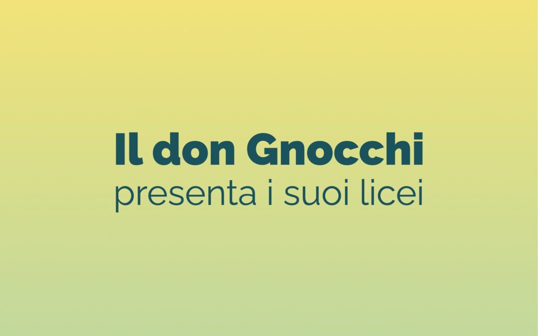 Il don Gnocchi presenta i suoi indirizzi/ 2022